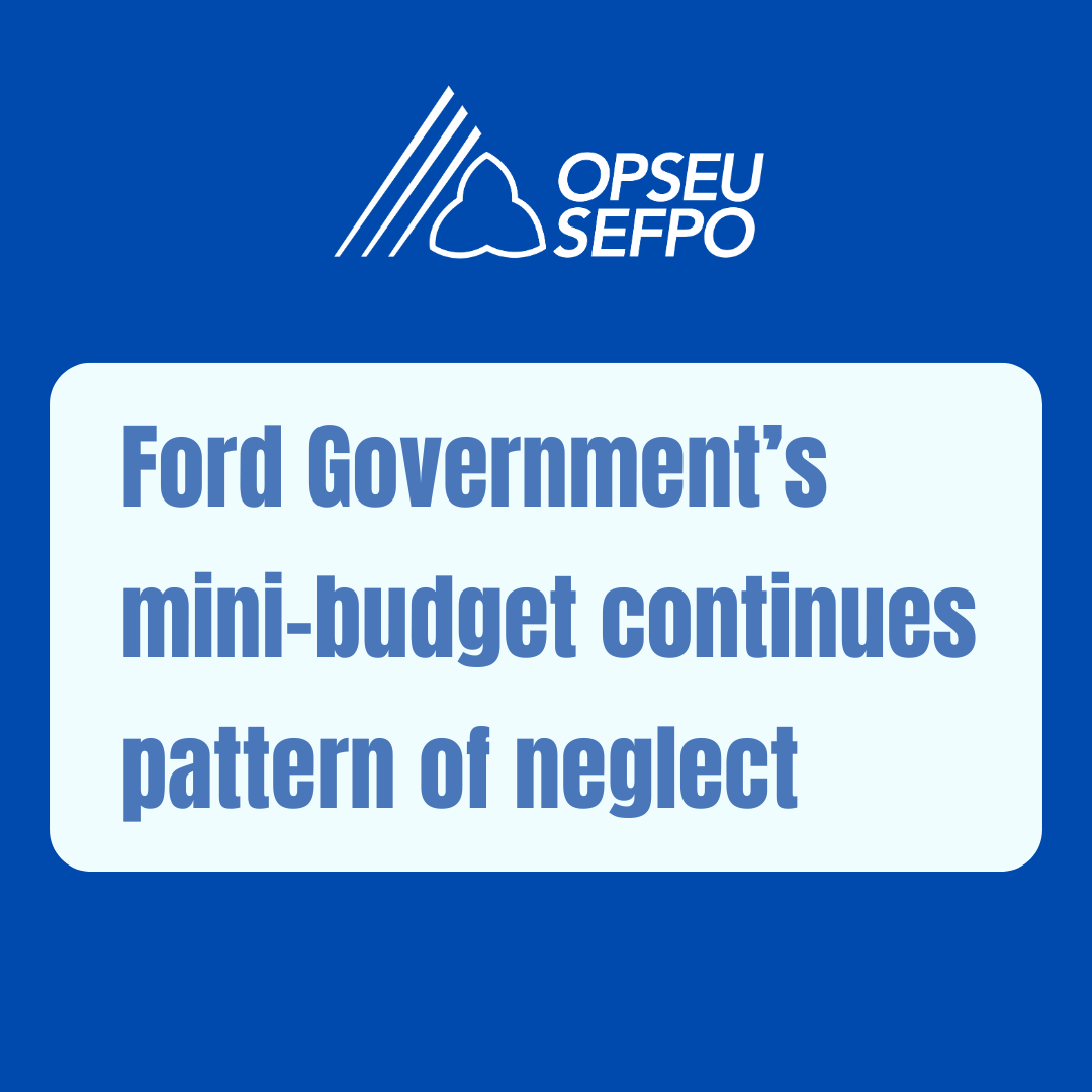 Do more with less? Ford Government’s mini-budget continues pattern of neglect for community and social services